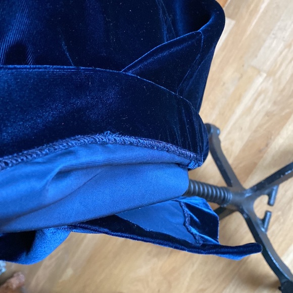 RICKI LANG FOR NUIT VINTAGE DEEP BLUE SEQUIN VELVET DRESS 4 EXCELLENT - Picture 8 of 9